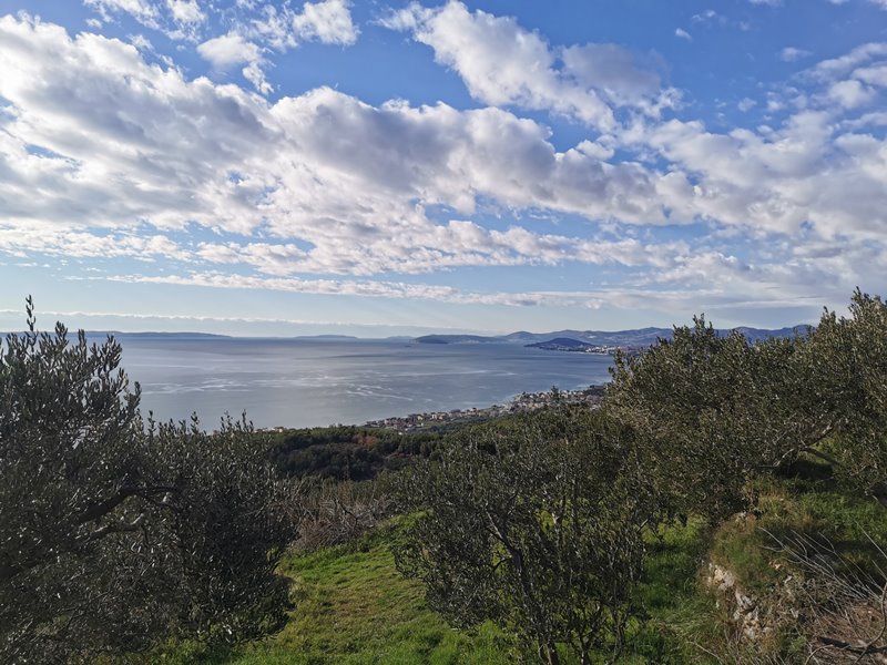 Terrain avec vue mer en Croatie.