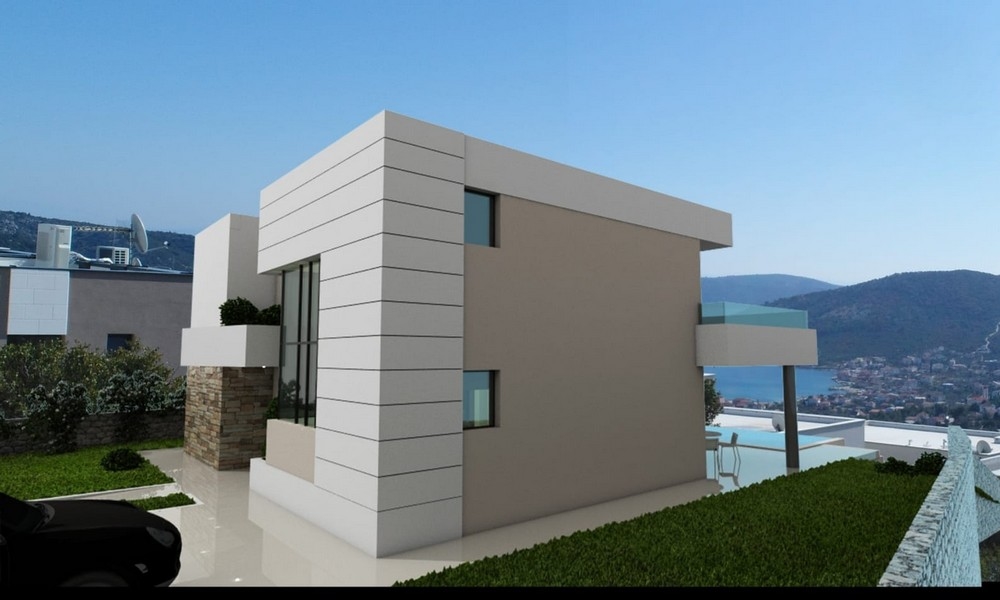 Arrière de la villa (rendu 3D).