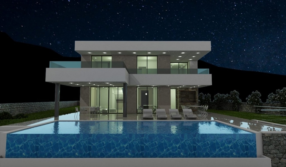 Projet d'une villa moderne à vendre en Croatie.