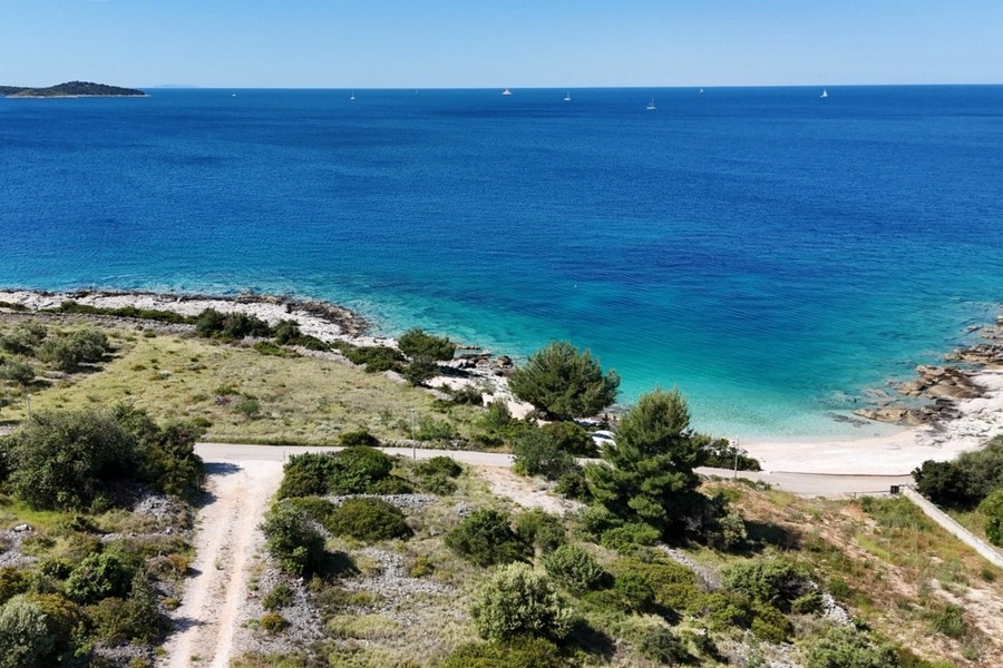 Vue mer depuis le terrain constructible sur la côte adriatique