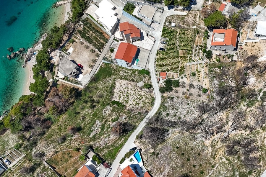 Vue mer depuis le terrain constructible en Dalmatie