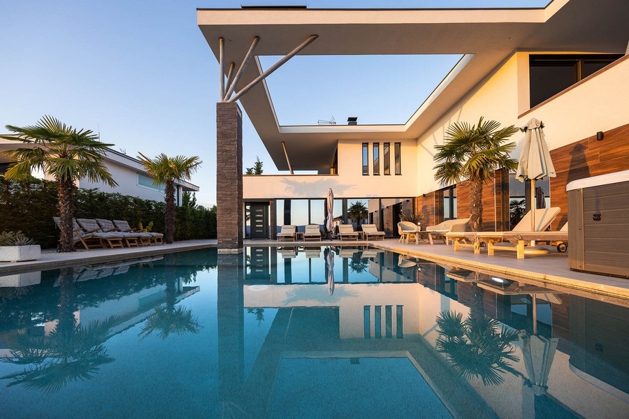 Villas avec vue mer en Croatie.