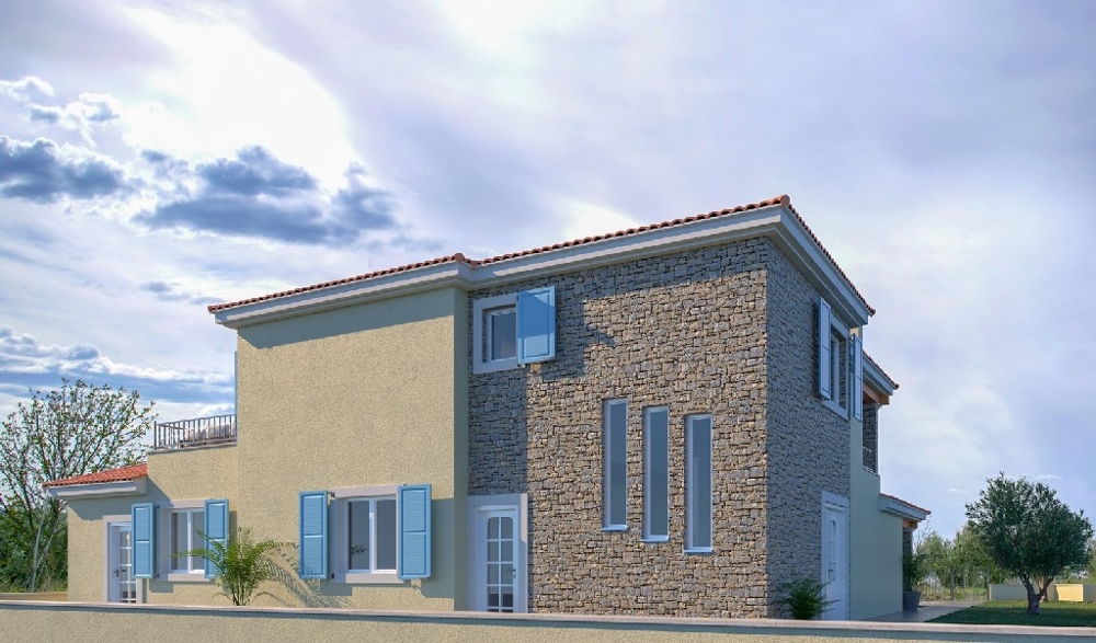 Arrière de la villa H1323 - à vendre dans la région de Buje en Istrie, Croatie.