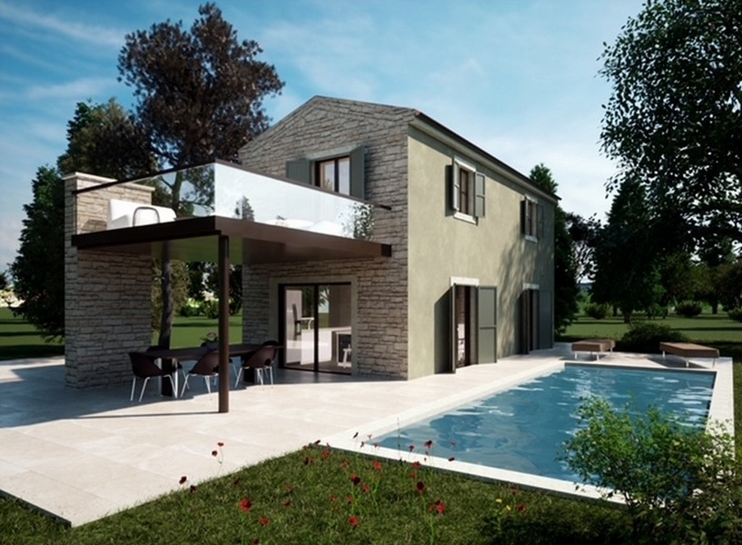 Villa méditerranéenne avec piscine dans un emplacement calme à Porec Istrie