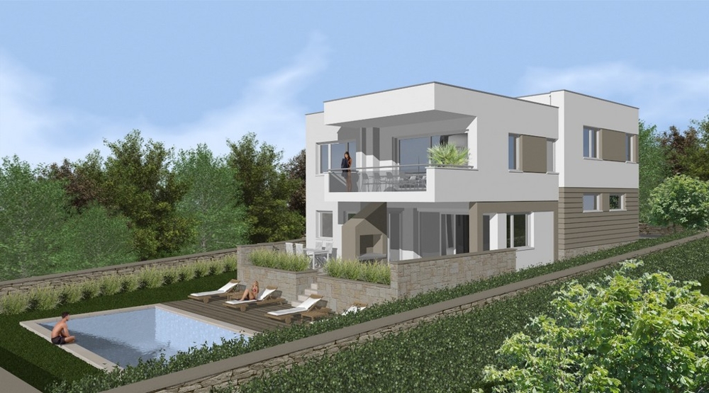 Villa moderne avec piscine et terrasse sur Pag en Croatie