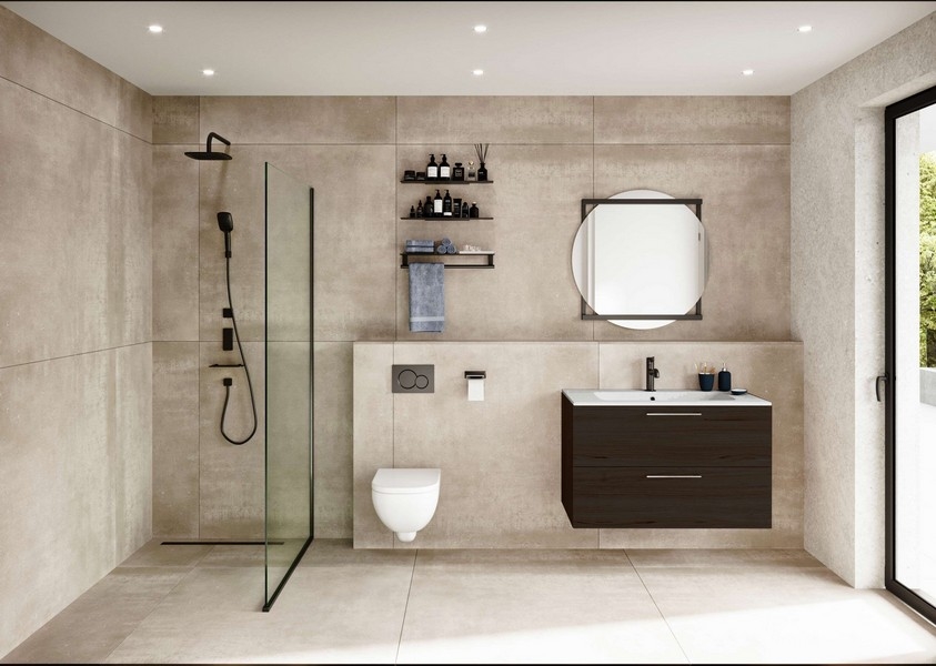 Salle de bains moderne avec douche - bien H2440 en Croatie, Panorama Scouting.