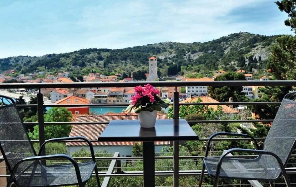 Vue mer depuis la terrasse du bien H2551, à vendre en Croatie.