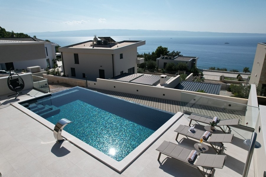 Vue mer depuis la terrasse du bien H2679 en Croatie - Panorama Scouting.