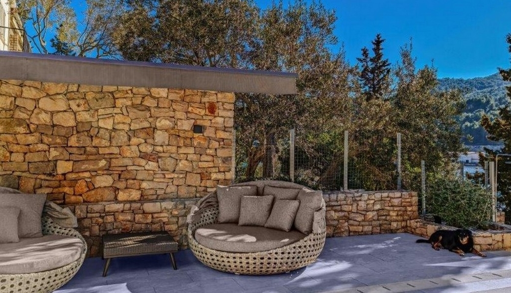 Espace lounge de la villa H2690 en Croatie.