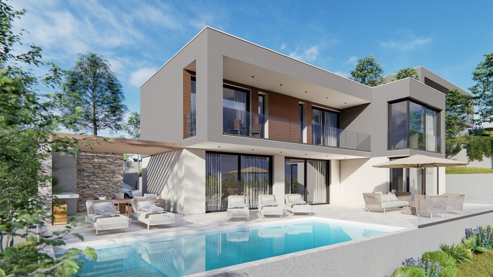 Villa neuve moderne avec piscine et terrasse à vendre en Croatie