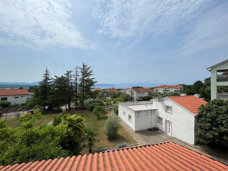 Vue mer du bien H2978, proposé à la vente en Croatie sur l'île de Krk.