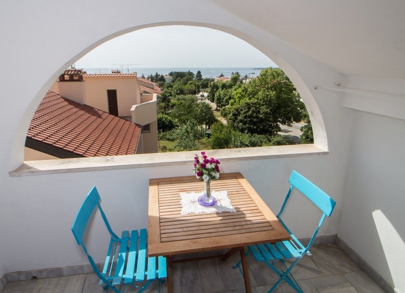 Biens immobiliers Croatie, maison à vendre à Porec, Panorama Scouting - H3026, balcon avec vue mer