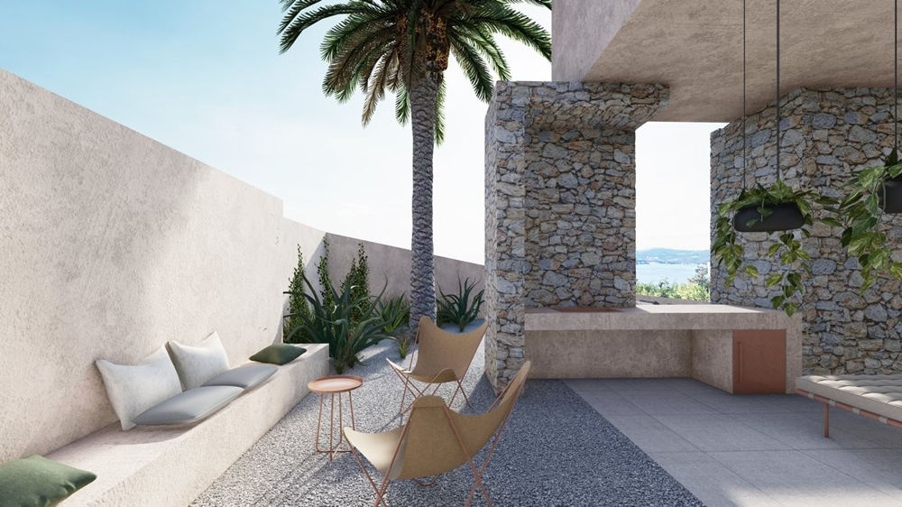 Séjour avec vue mer dans la villa H3358 près de Rogoznica en Croatie.