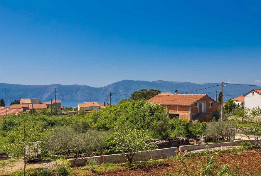 Vue mer du bien H3409, proposé à la vente sur l'île de Krk.