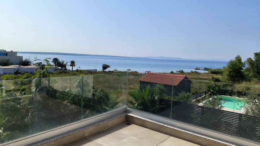 Vue mer de la villa H3447, à vendre à Privlaka près de Zadar.
