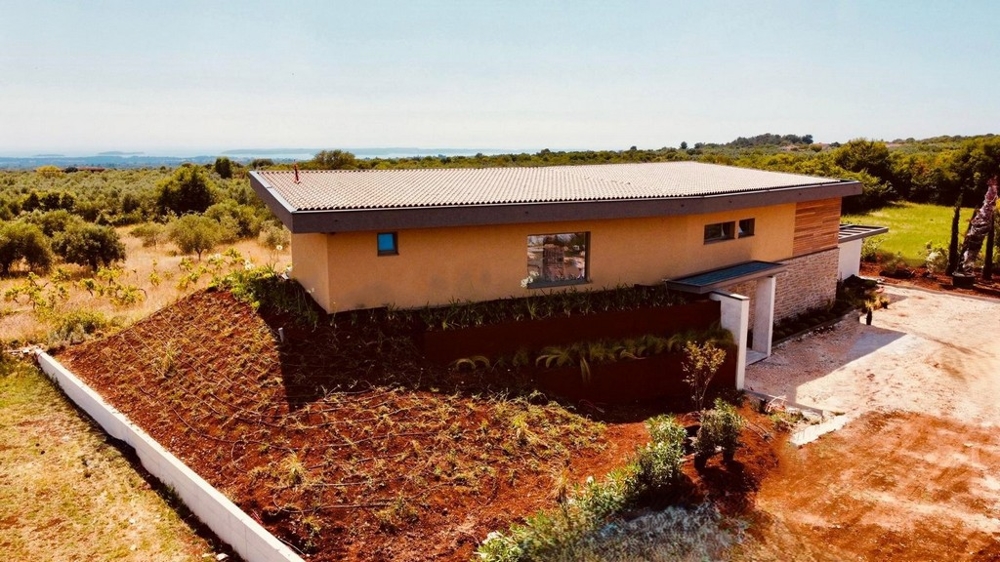 Vue mer et vue sur la villa H3485 en Croatie.