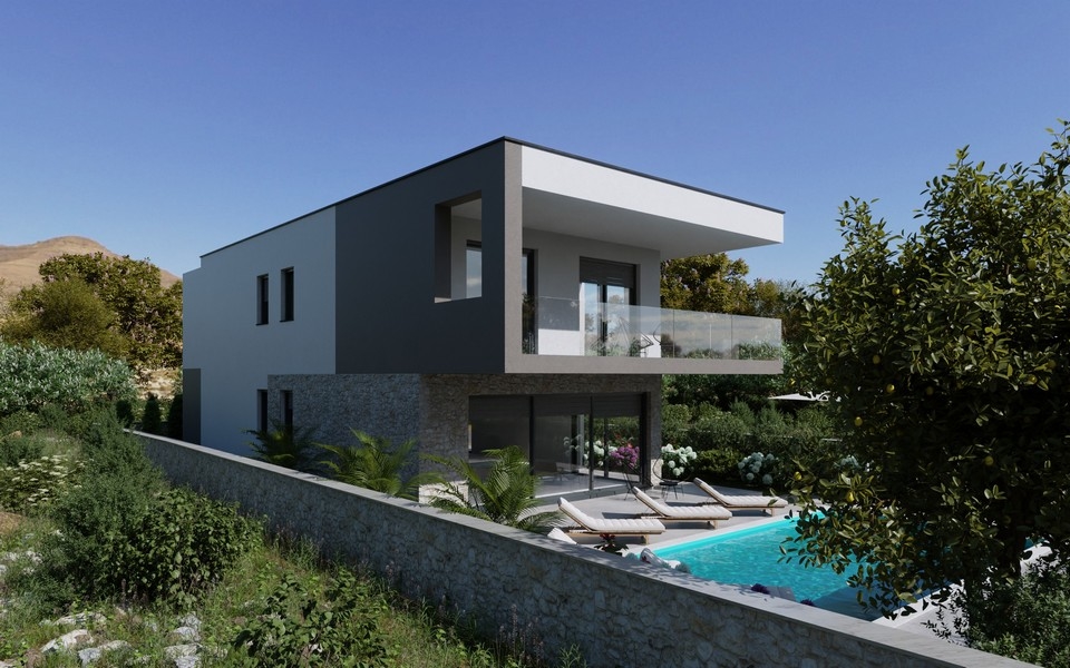 Villa avec piscine pieds dans l'eau à vendre en Croatie - Panorama Scouting.