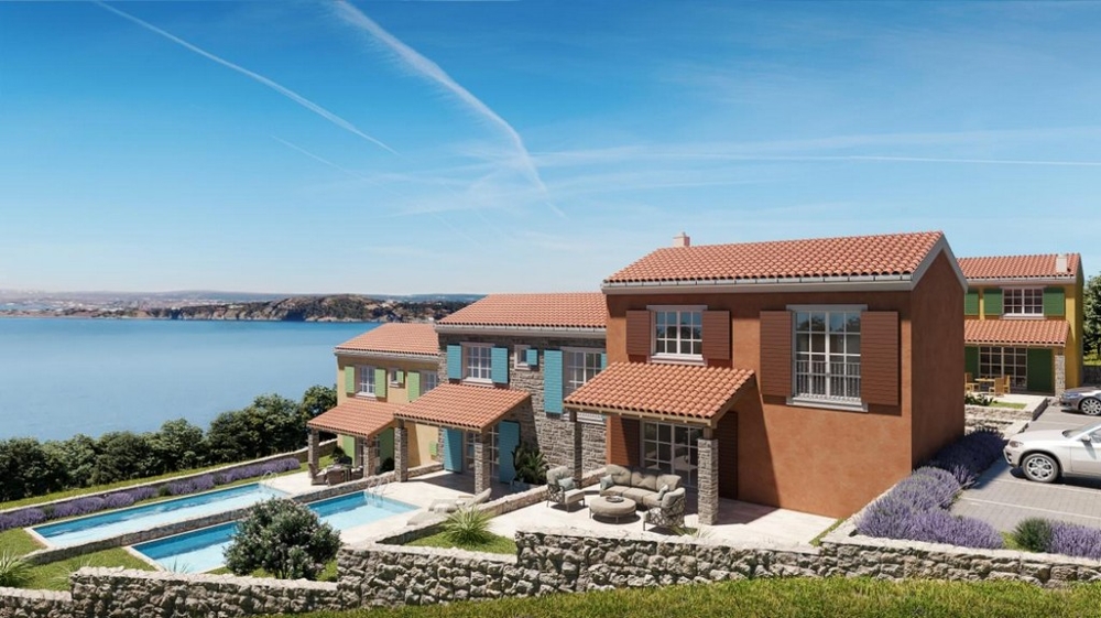 Maison neuve avec piscine et vue mer