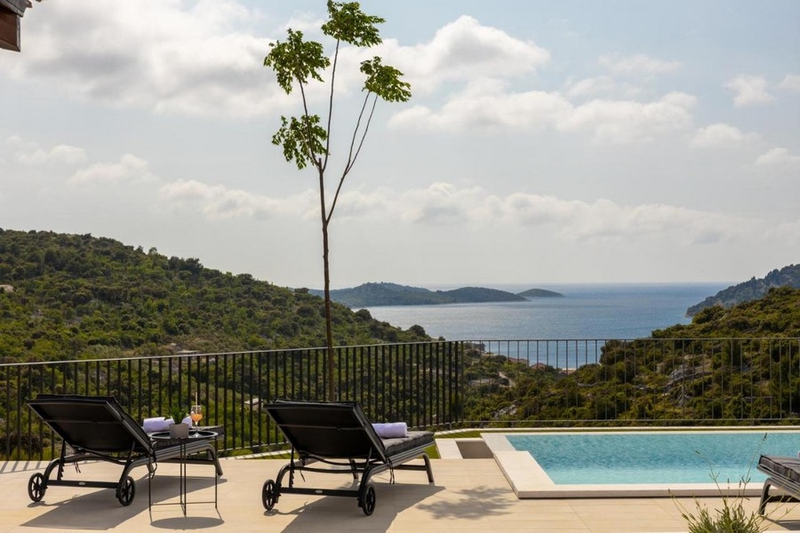 Villa avec vue mer en Croatie à vendre - Panorama Scouting H3645 près de Rogoznica.