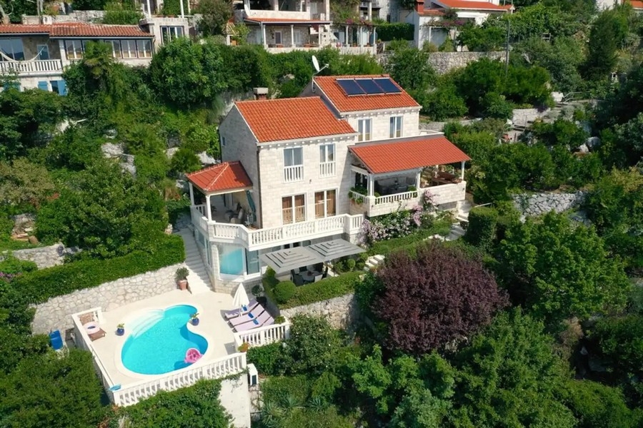 Villa de luxe avec piscine près de Dubrovnik, Croatie.