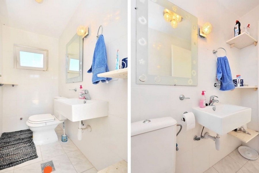 Salle de bains avec lavabo et WC