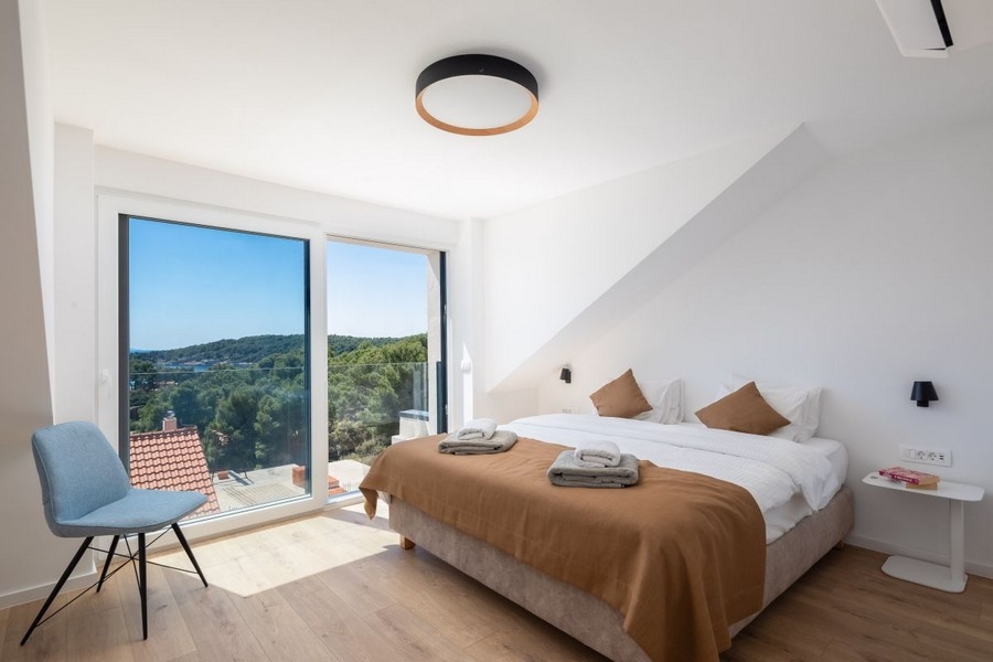 Vue de la chambre sur les environs.