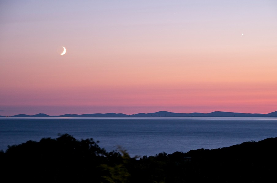 Vue mer le soir depuis le bien H3859