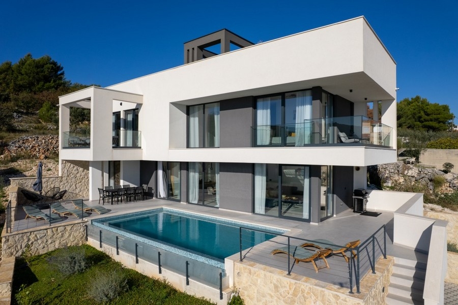 Villa de luxe avec piscine près de Trogir, Dalmatie.