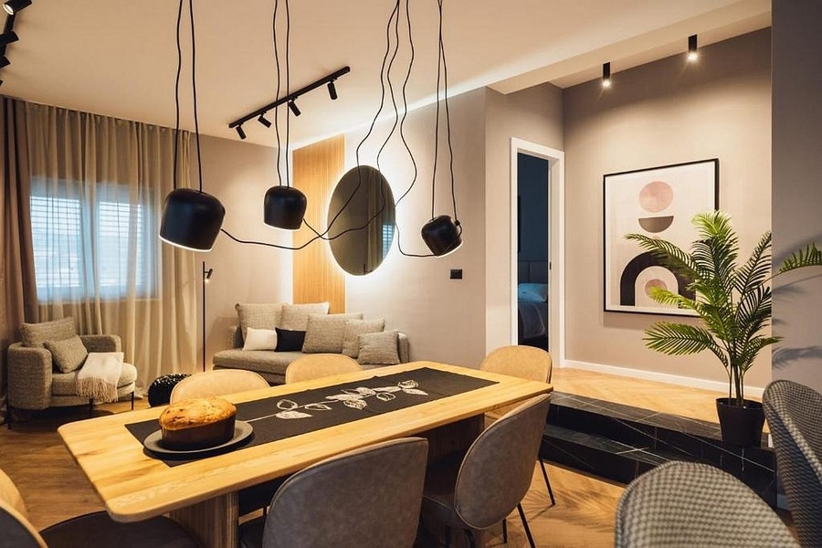 Coin repas à l'intérieur moderne