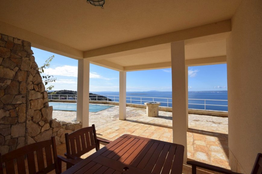 Immobilier Croatie - vue depuis le salon de la villa H397