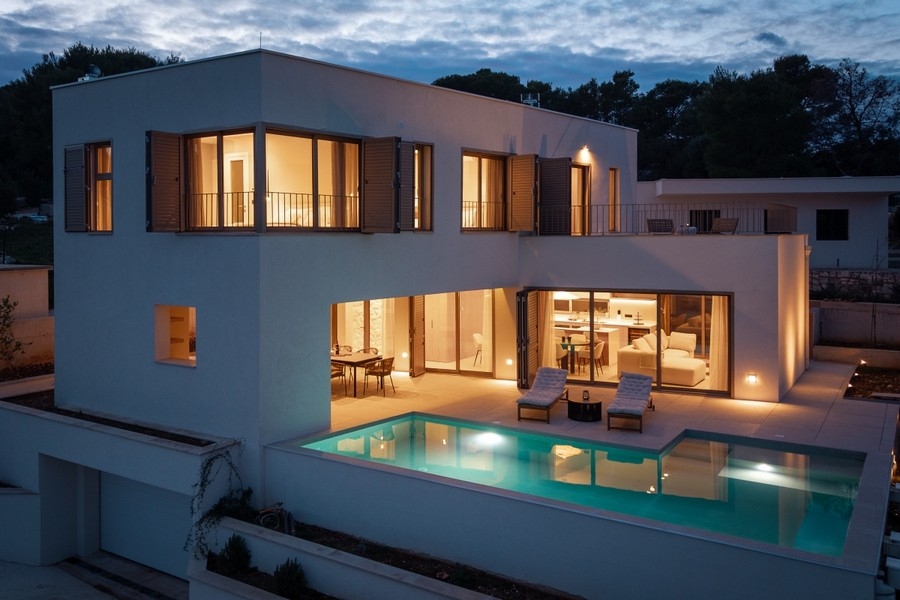 Villa moderne avec piscine sur Brac en Croatie