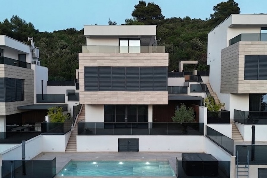Façade de villa moderne
