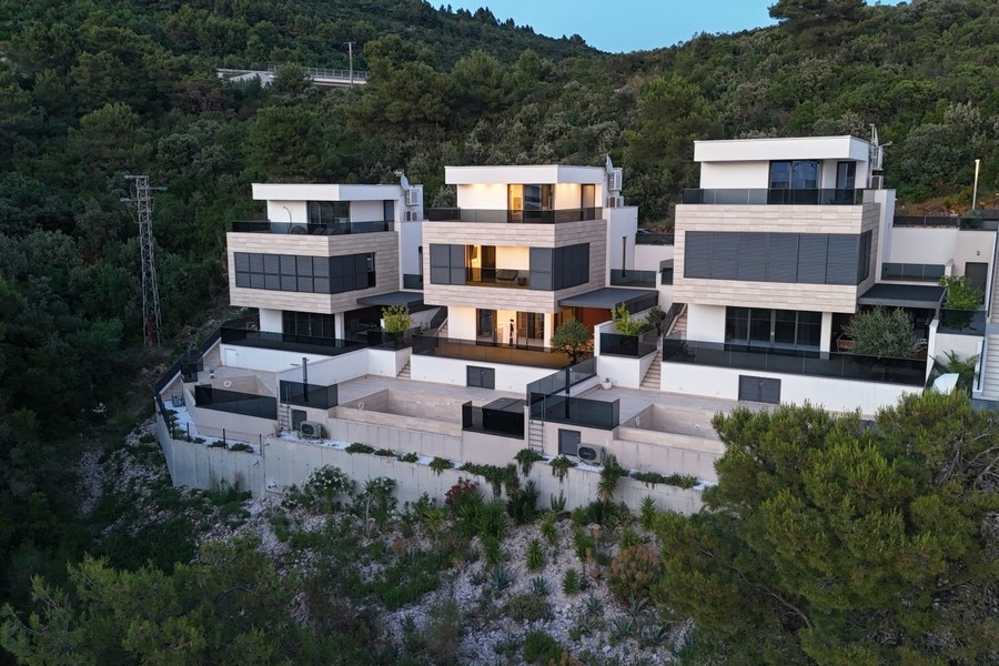 Vue extérieure de la villa en Croatie