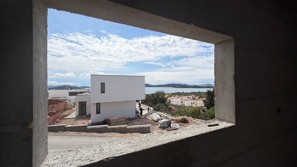Vue depuis le gros œuvre sur les environs