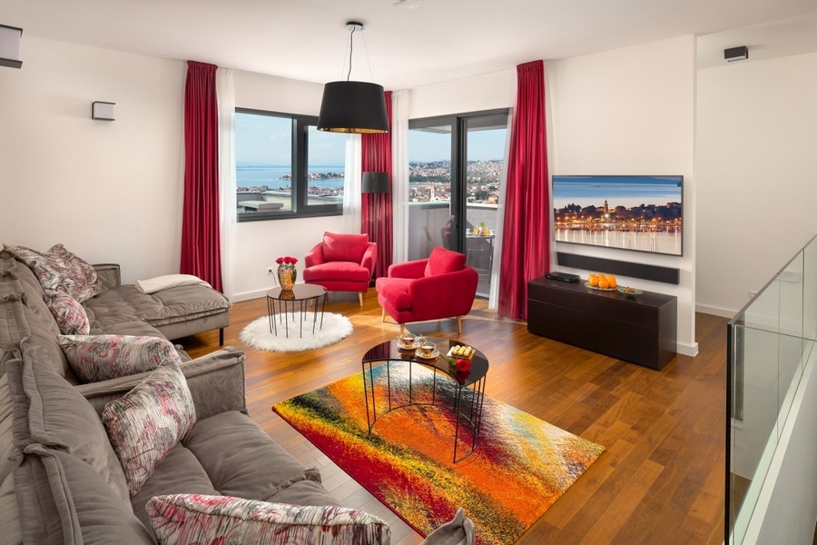 Salon avec vue sur la mer